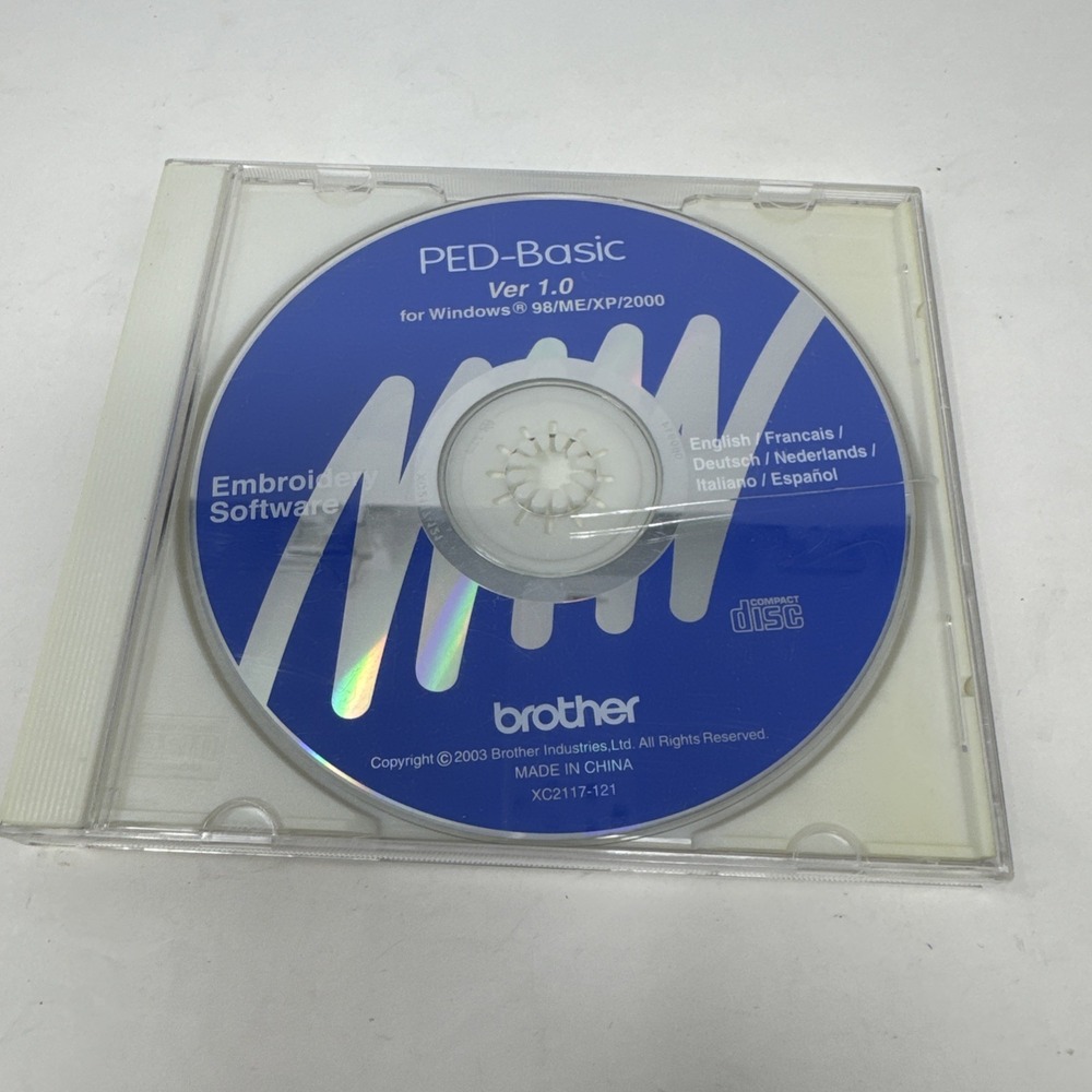 BROTHER PED-Basic Embroidery Design Software Version 1.0 CD-ROM ONLY